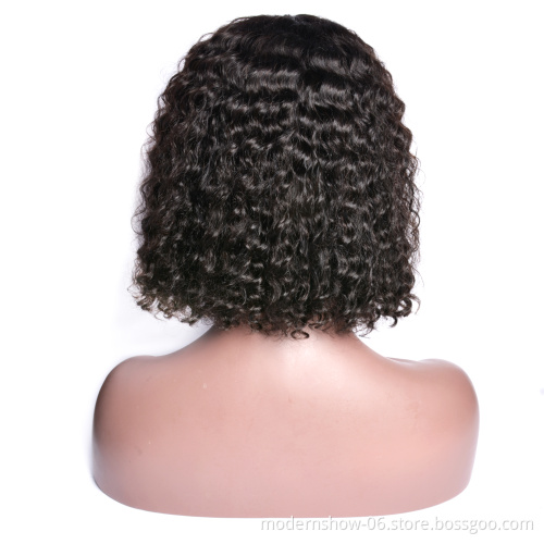 No Glue Most Full Head Brunette Wear-proof Scalp Wigs Lace Front Human Hair Wig Brazilian Hair Bob Lace Frontal Wig Swiss Lace